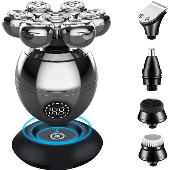 Electric Bald Head Shaver, Upgrade 5 in 1 Head Shavers for Bald Men,with Trimmer - Picture 1 of 6